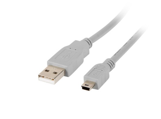 USB MINI(M)-&gt;USB-A(M) 2.0 KABEL 1,8M GRÅ (CANON) LANBERG