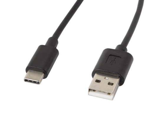 USB-C(M)-&gt;USB-A(M) 2.0 KABEL 1.8M SVART LANBERG