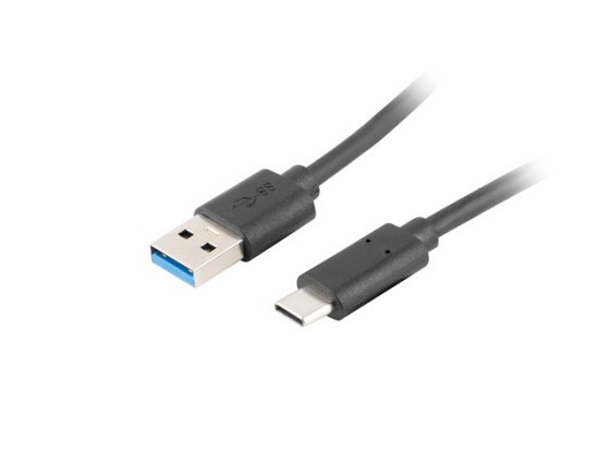 USB-C(M)-&gt;USB-A(M) 3.1 KABEL 1M SVART LANBERG