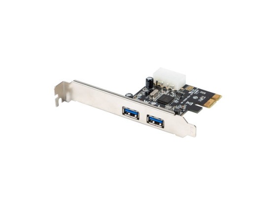 PCI EXPRESS X1-KORT-&gt;2X USB-A 3.1 GEN1 LÅGPROFIL LANBERG