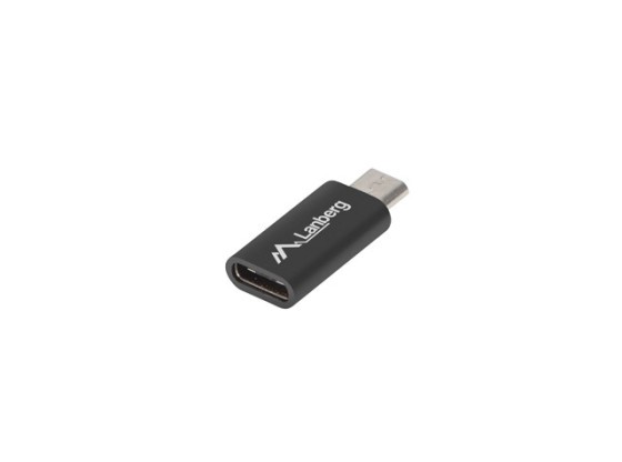 USB-C(F) 2.0-&gt;USB MICRO(M) ADAPTER SVART LANBERG