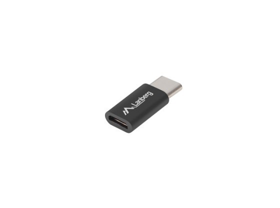 USB-C(M) 2.0-&gt;USB MICRO(F) ADAPTER SVART LANBERG