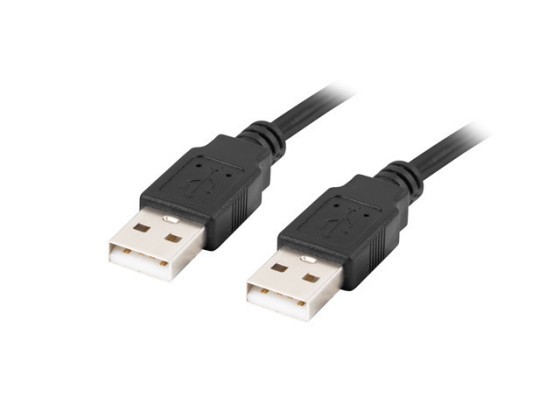 USB-A M/M 2.0 KABEL 1,8M SVART LANBERG