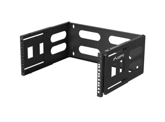 VIKBART FÄSTE VÄGGMONTERAT 19" 4U 497X400/240 SVART LANBERG