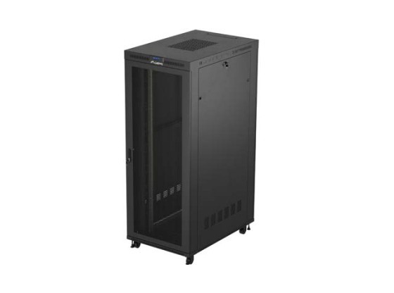 RACKSKÅP 19" FRISTÅENDE 42U/800X1200 (FLAT PACK) MED NÄTDÖRR LCD SVART LANBERG V2