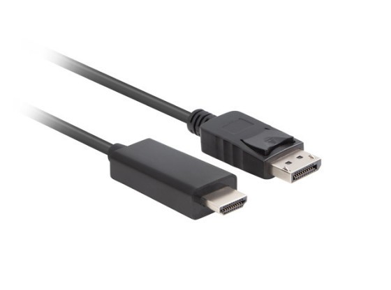 DISPLAYPORT(M) V1.1 ->HDMI(M) KABEL 5M SVART LANBERG