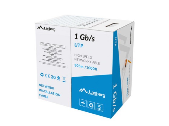 LAN-KABEL 1GB/S 305M SOLID CCA ORANGE LANBERG