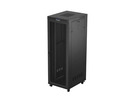 RACKSKÅP 19" FRISTÅENDE 47U/800X1000 (FLAT PACK) MED NÄTDÖRR LCD SVART LANBERG V2