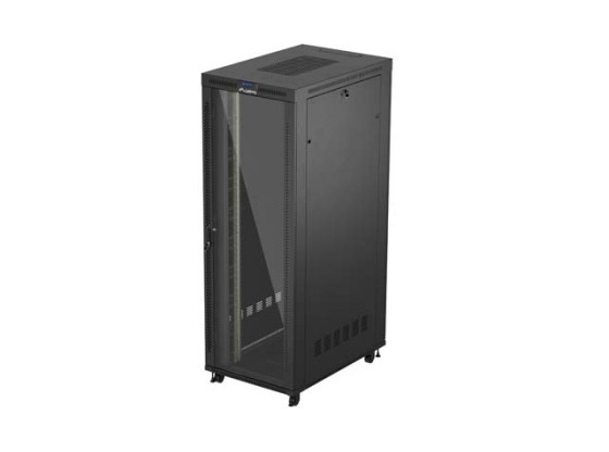 RACKMONTERAT INSTALLATIONSSKÅP 19" 47U 800X1200 SVART GLASDÖRR LCD LANBERG (FLAT PACK) V2