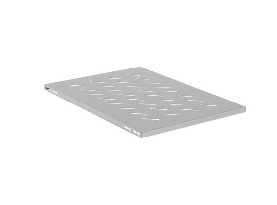 HYLLA FÖR 19" SKÅP 800 MM GRÅ LANBERG (1U/480X675 MM LASTKAPACITET UPP TILL 120 KG, 4-PUNKTSMONTERING)