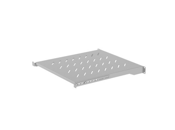 HYLLA FÖR 19" SKÅP 800MM GRÅ LANBERG (1U/483X500MM LASTKAPACITET UPP TILL 25KG, 4-PUNKTSMONTERING)