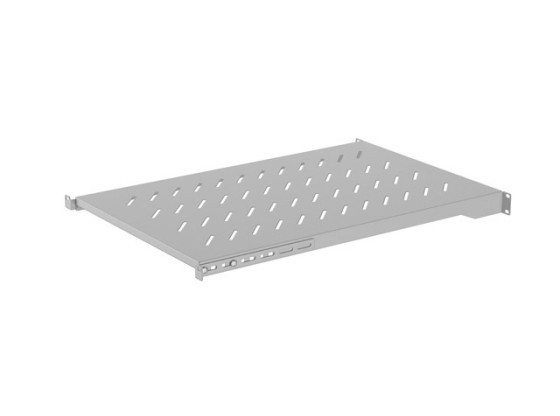 HYLLA FÖR 19"-SKÅP 1000 MM GRÅ LANBERG (1U/483X700 MM LASTKAPACITET UPP TILL 25 KG, 4-PUNKTSMONTERING)