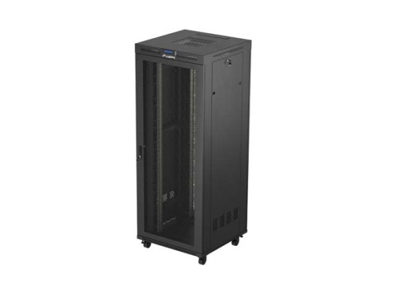 RACKMONTERAT INSTALLATIONSSKÅP 19" 42U 800X800 SVART LCD PERFORERAD DÖRR LANBERG (FLAT PACK)