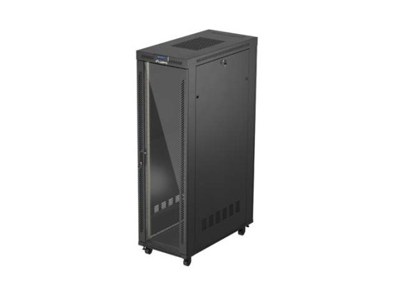 INSTALLATIONSRACK 19" 42U 600X1200 SVART GLASDÖRR LCD LANBERG (FLAT PACK) V2