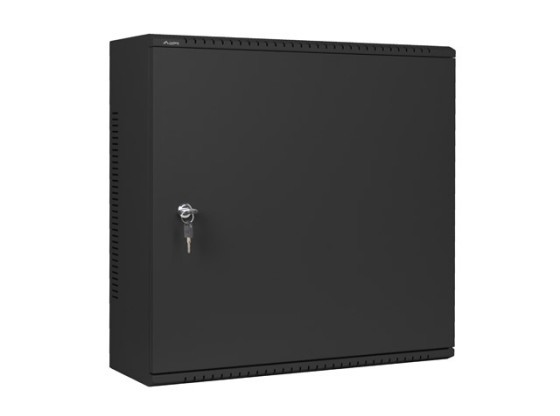 INSTALLATIONSRACK 19" 6U+3U HÄNGANDE RACK 540X200 LÅGPROFIL SVART LANBERG (MONTERAD)