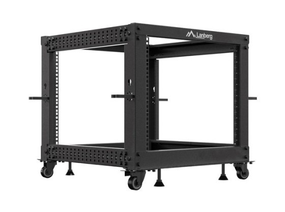 ÖPPEN RACK 19" 9U 600X600-1100 JUSTERBAR SVART LANBERG