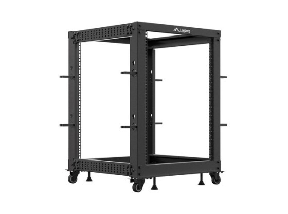 ÖPPET RACK 19" 15U 600X600-1100 JUSTERBAR SVART LANBERG