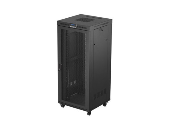 RACKMONTERAT INSTALLATIONSSKÅP 19" 37U 800X800 SVART LCD PERFORERAD DÖRR LANBERG (FLAT PACK)