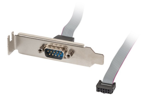 LANBERG 1X DB9(COM) 40CM LÅGPROFIL UTTAG FÖR BRICKOR