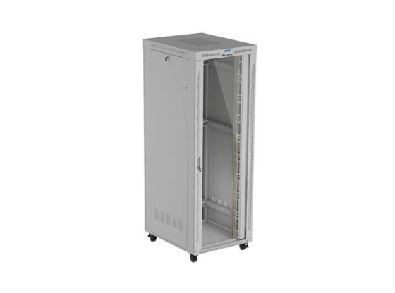 RACKMONTERAT INSTALLATIONSSKÅP 19" 47U 800X1000 GRÅ GLASDÖRR LCD LANBERG (FLAT PACK) V2