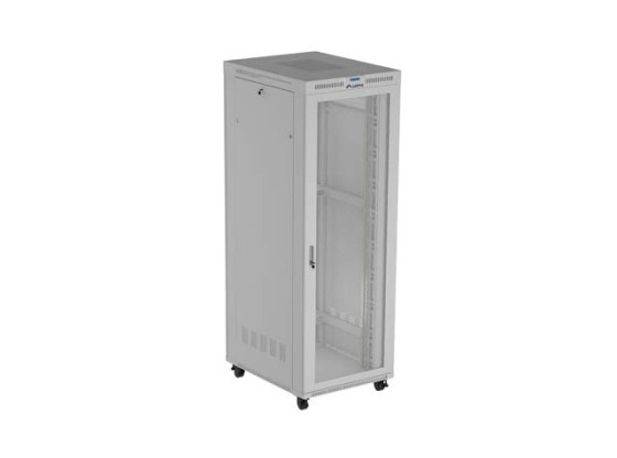 INSTALLATIONSRACK 19" 47U 800X1000 GRÅ LCD PERFORERAD DÖRR LANBERG (FLAT PACK) V2