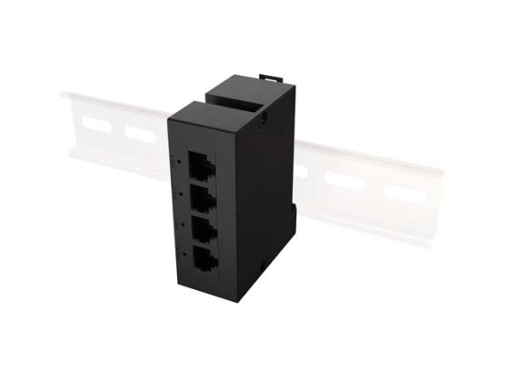 SWITCH LANBERG DIN-FE4-AT-30W 1XIN 3X OUT 100MB POE EXTENDER FAST ETHERNET DIN RAIL AT 30W