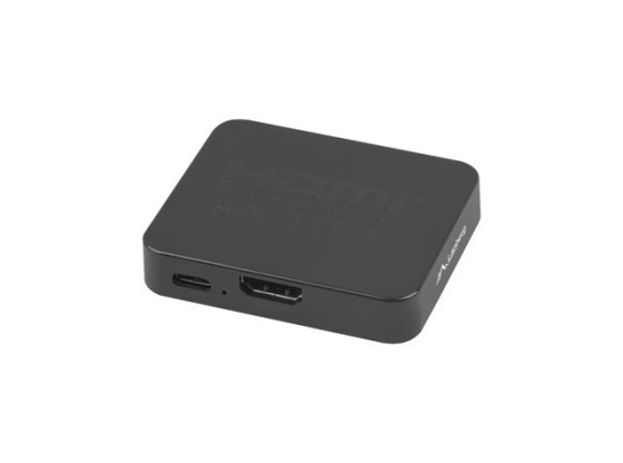 LANBERG HDMI->2X HDMI 4K VIDEO SPLITTER + USB-C PORT SVART