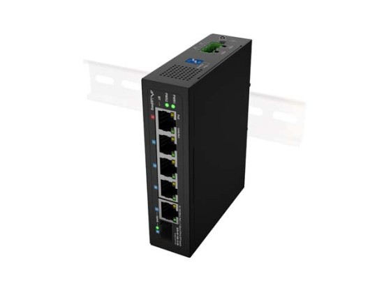SWITCH LANBERG ILFE-4P-1GE-1S-90 LJUS INDUSTRIELL POE 1XBT 3XAT SFP+ETH DIN FAST ETHERNET