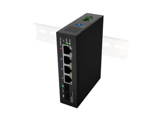 SWITCH LANBERG ILGE-4P-2S-90 LÄTT INDUSTRI POE 1XBT 3XAT 2XSFP DIN GIGABIT ETHERNET