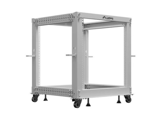 ÖPPEN RACK 19" 12U 600X600-1100 JUSTERBAR GRÅ LANBERG