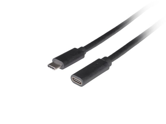 FÖRLÄNGNINGSKABEL USB-C M/F 3.1 1.5M SVART LANBERG
