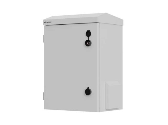 RACKSKÅP 10" VÄGG-/STOLPMONTERING IP55 HERMETISKT 340X250X500 GRÅTT LANBERG (MONTERAT)