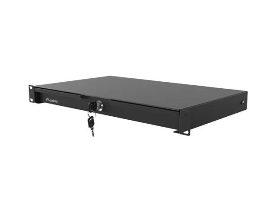 19-tums LÅDA 1U/483×270 mm MAXIMAL BELASTNING UPP TILL 90 kg 4-PUNKTSFÄSTNING SVART LANBERG