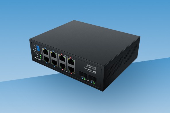 Lanberg ILGE-8P-2S-120 - en kompakt PoE-switch i Light Industrial-klass för moderna installationer
