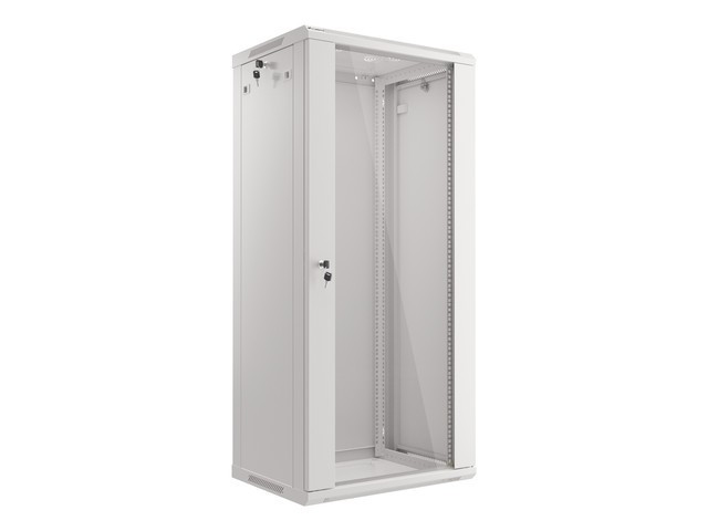 RACKSKÅP 19" VÄGGMONTERAT 27U/600X450 (FLAT PACK) GRÅ LANBERG V2