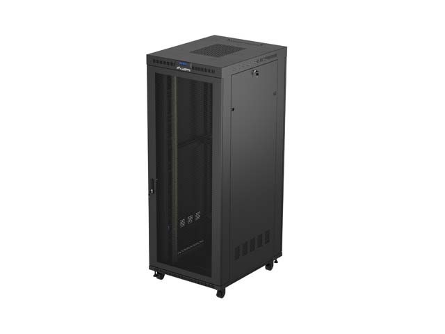RACKSKÅP 19" FRISTÅENDE 42U/800X1000 (FLAT PACK) MED NÄTDÖRR LCD SVART LANBERG V2