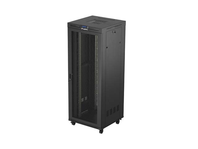 RACKMONTERAT INSTALLATIONSSKÅP 19" 42U 800X800 SVART LCD PERFORERAD DÖRR LANBERG (FLAT PACK)