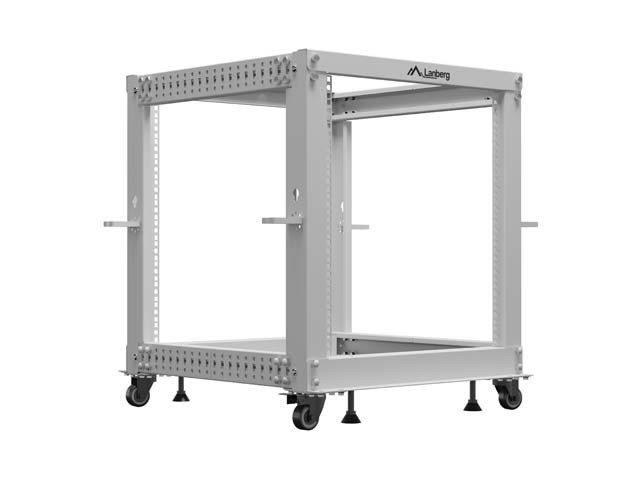 ÖPPEN RACK 19" 12U 600X600-1100 JUSTERBAR GRÅ LANBERG